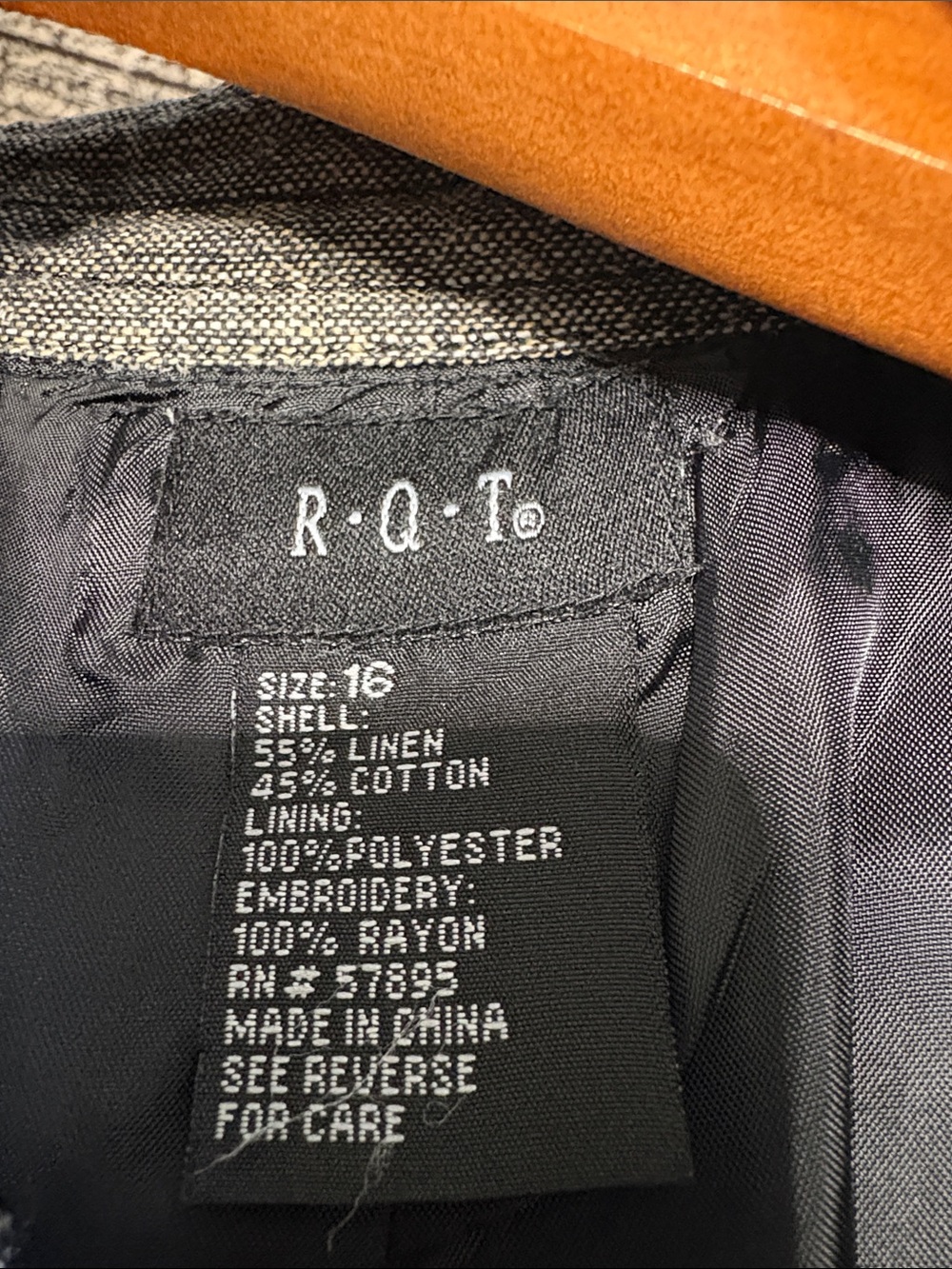 Gray Embroidered Button-Front Jacket - Picture 6 of 6